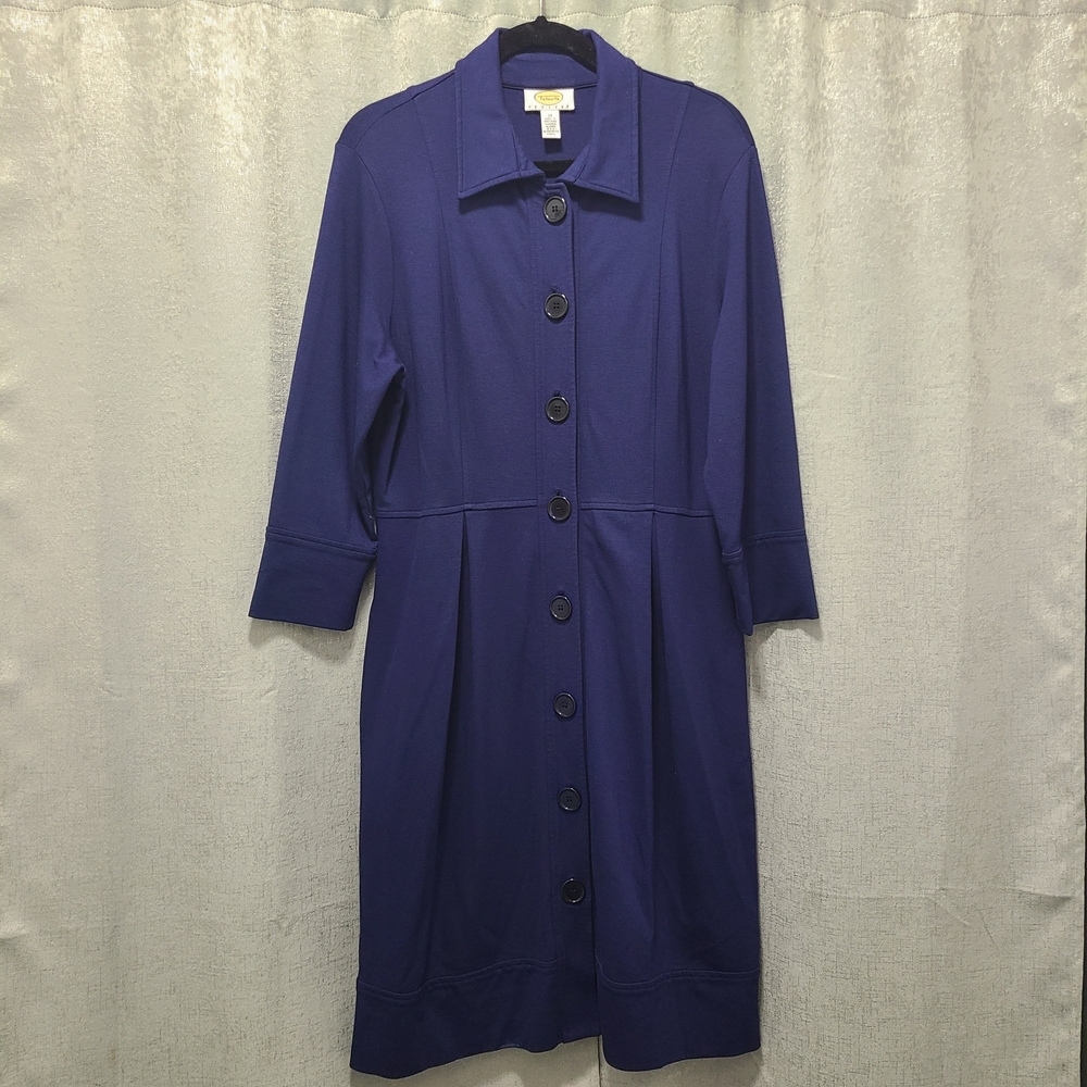 Talbots Royal Blue Long Sleeve‎ Dress size 14 bust 20”
